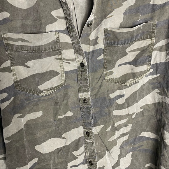 Express Boyfriend Army Camo Button Down Shirt - Picture 5 of 9